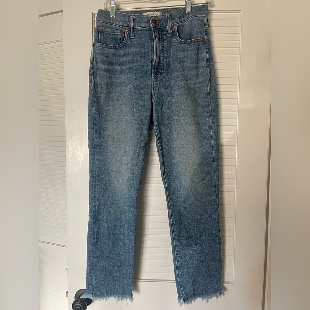 Madewell The Perfect Vintage jean in Ainsworth wash, raw hem